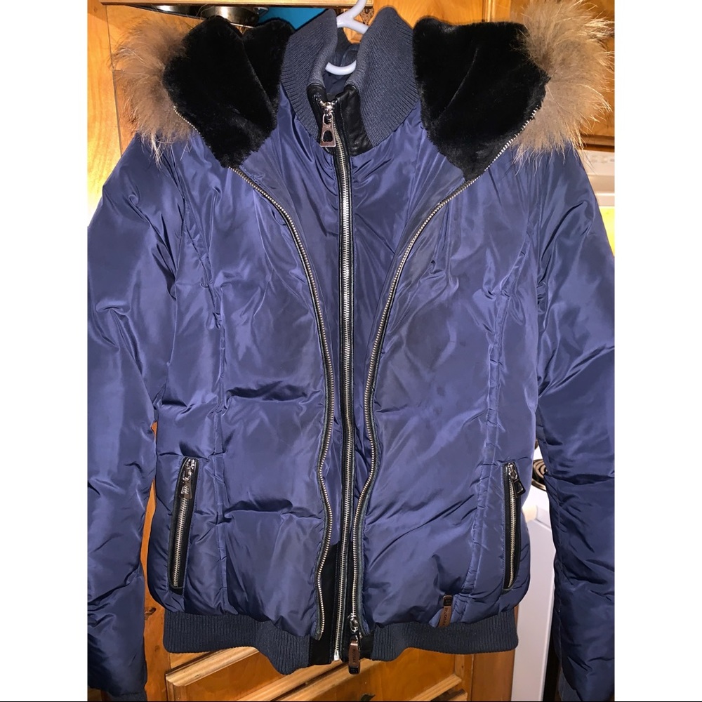 Rudsak Quilted Down Puffer with Fur